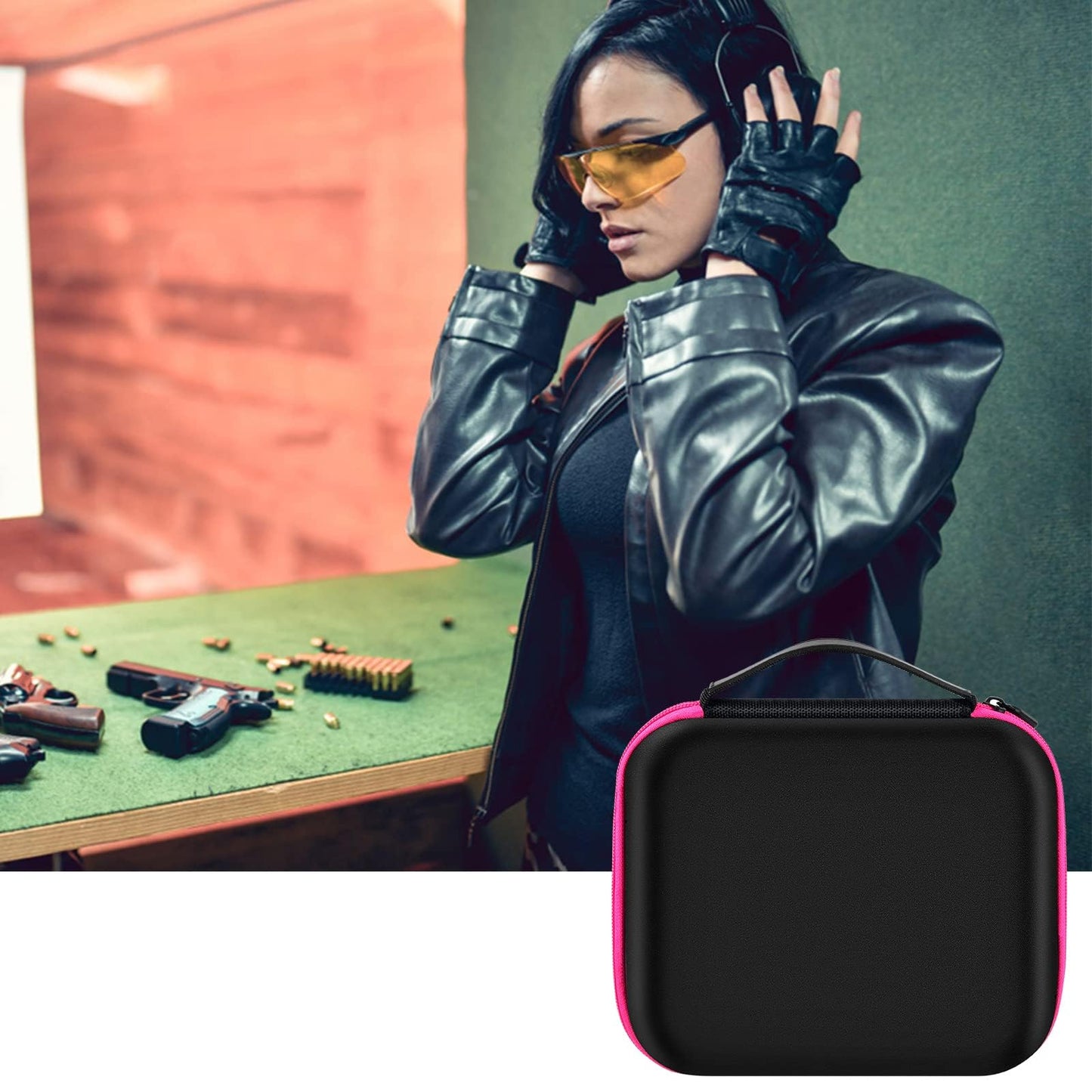 PAIYULE Case for Walker's Razor Slim Electronic Earmuffs/for Howard Leight Shooting Hunting Hearing Ear Protection
