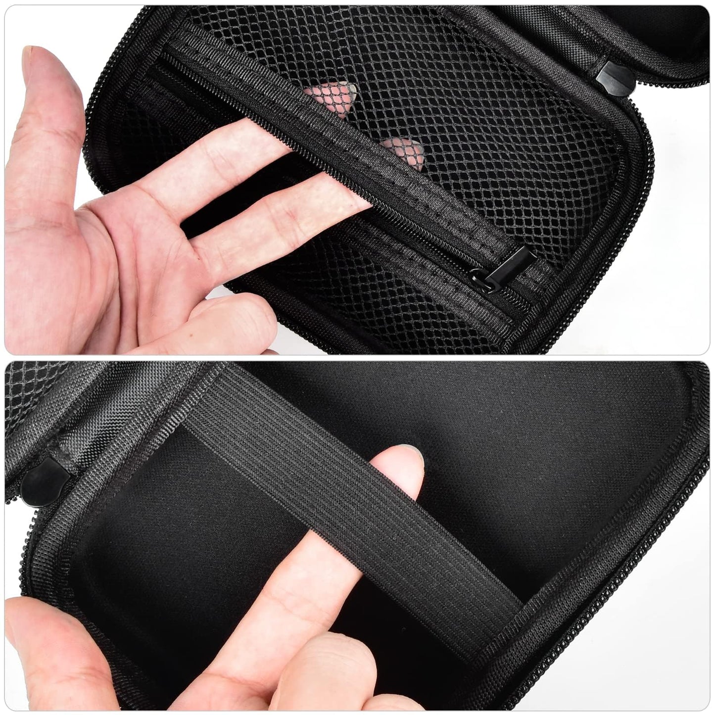 PAIYULE Hard Carrying Case for Phomemo D30 D35 Label Maker, Label Printer Case for Nelko P21, for NIIMBOT D110 D11, for Marklife P11 P12, for SUPVAN E10, Protective EVA Storage Bag with Mesh Pocket