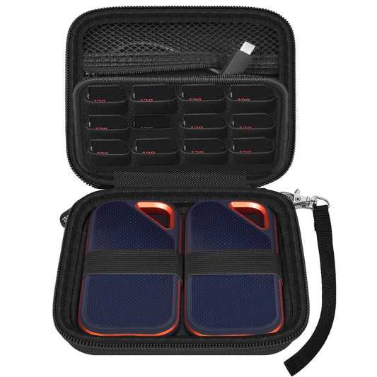Case Compatible with SanDisk 1TB 2TB 4TB 500GB 8TB for SanDisk Extreme PRO Portable SSD External Hard Drive - for 2 Pcs SSD( Box Only)