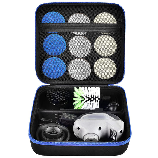 Case for Dremel Versa Power Scrubber Kit Cleaning Tool PC10-07/ PC360-5 Grout Brush, Bathroom Shower Scrub Kitchen & Bathtub Cleaner Holder for More Kinds Spin Scrubbers, Sponge Pads Tool Case(Box Only)