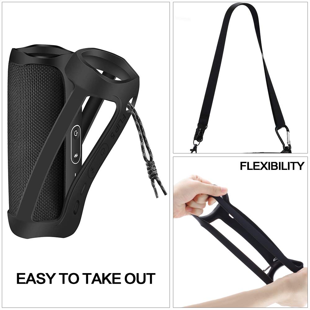 Silicone Case Compatible for FLIP 5 Portable Bluetooth Speaker (Speaker not Included)