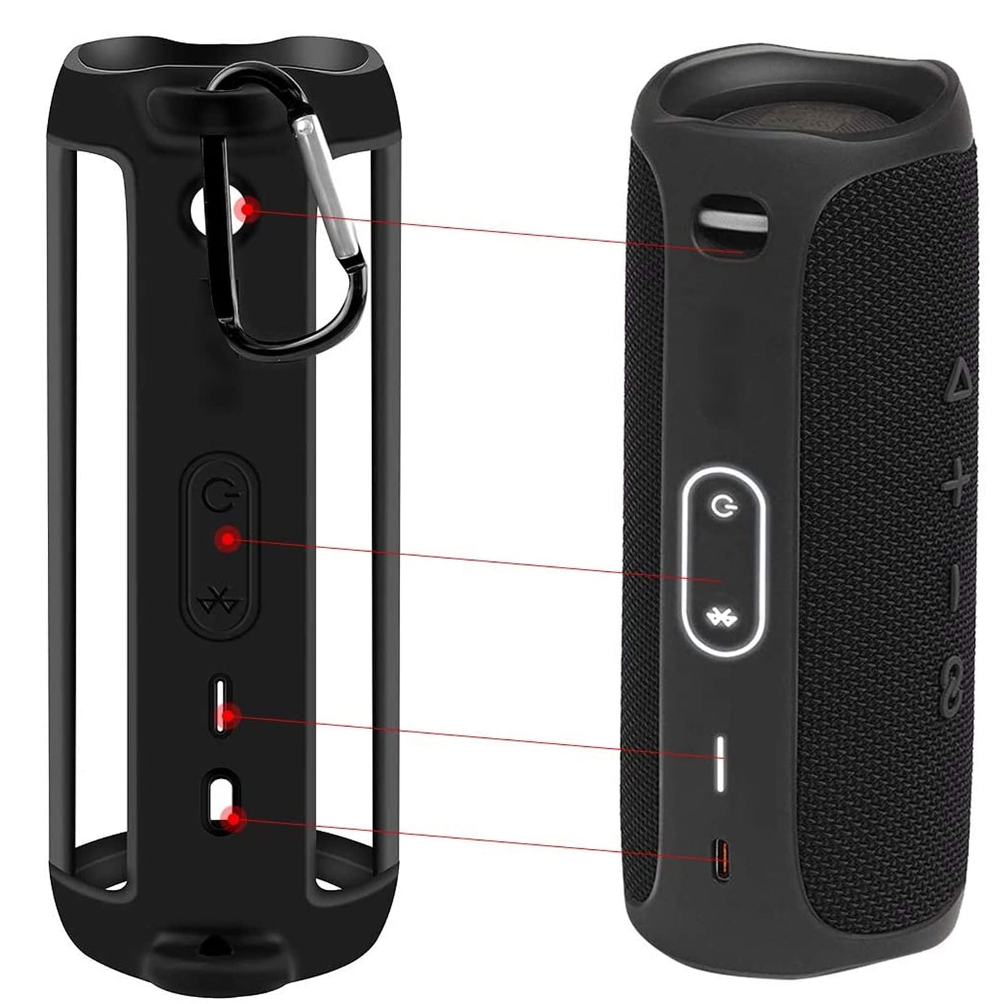 Silicone Case Compatible for FLIP 5 Portable Bluetooth Speaker (Speaker not Included)