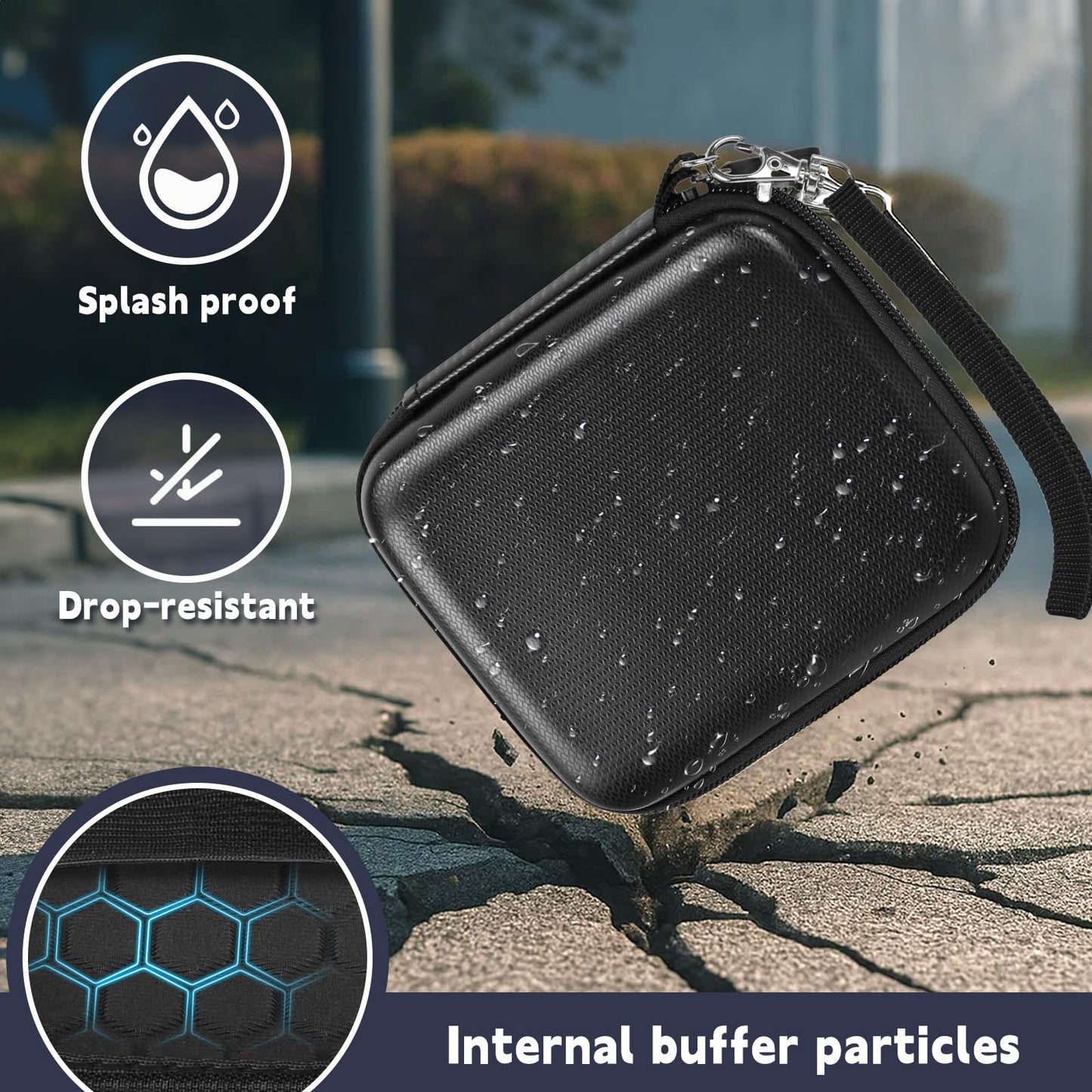 Case Compatible with SanDisk 1TB 2TB 4TB 500GB 8TB for SanDisk Extreme PRO Portable SSD External Hard Drive - for 2 Pcs SSD( Box Only)