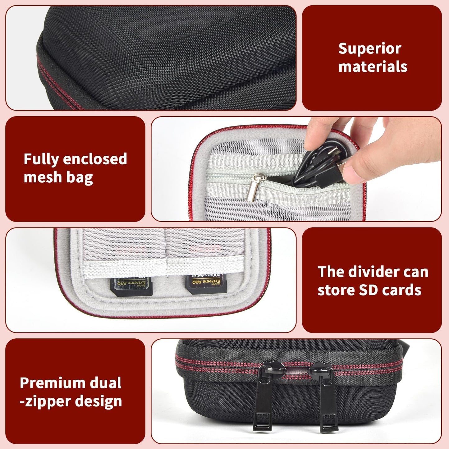 Digital Camera Case for Kodak Pixpro FZ55/ FZ45 for CAMKORY FHD 1080P for Canon PowerShot ELPH 180/190 for Sony DSCW800 /DSCW830 Point(Box Only)