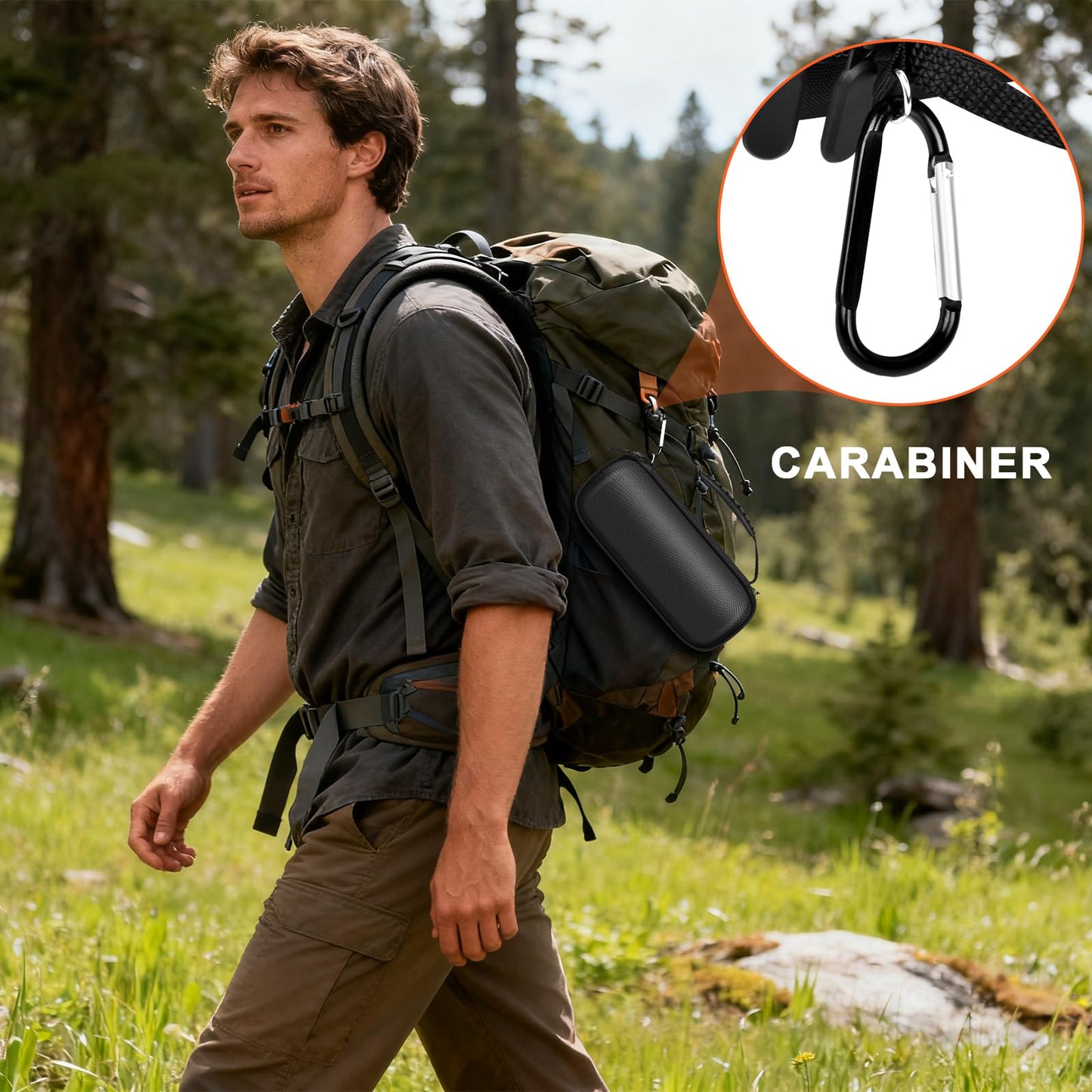 Case for JBL Grip Bluetooth Speaker with Shoulder Strap and Carabiner (Box Only)