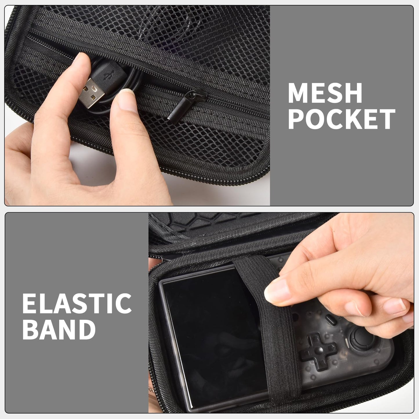Travel Case Compatible with RG353V/ RG353VS/ R36S/ Game Boy Retro Handheld Game Console(Box Only)