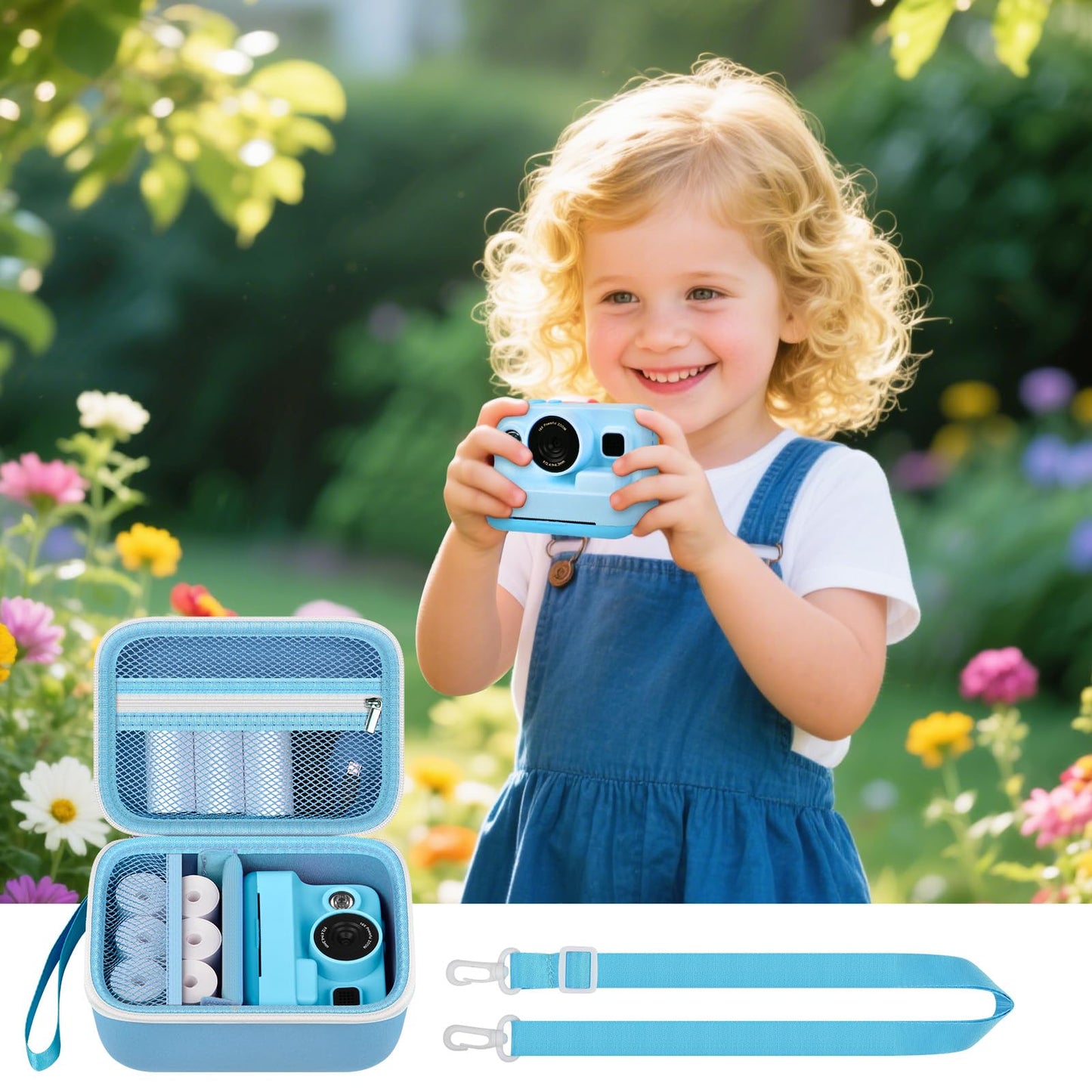 Kids Instant Print Camera Case for Dylanto for DUDUDRAGON Digital Cameras with 3 Rolls Paper Refill(Box Only)