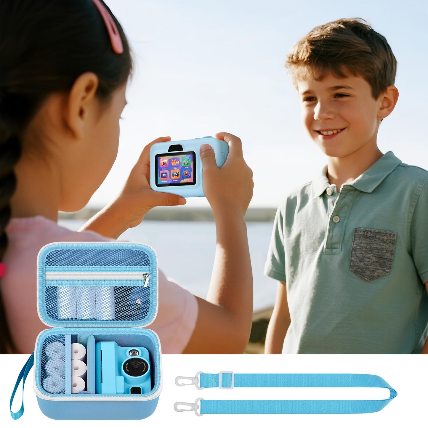 Kids Instant Print Camera Case for Dylanto for DUDUDRAGON Digital Cameras with 3 Rolls Paper Refill(Box Only)