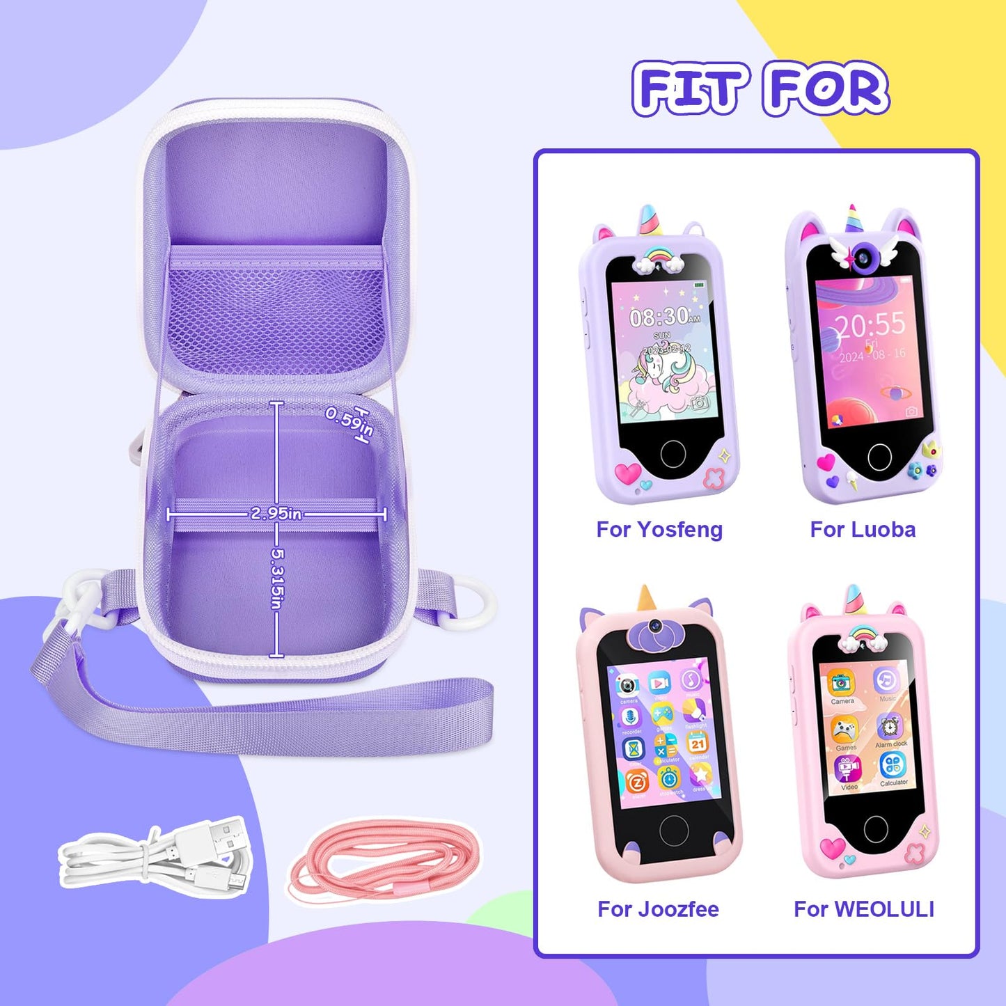 Kids Toys Smartphone Case Compatible with Luoba/for WEOLULI/for Yosfeng/for Joozfee (Box only)