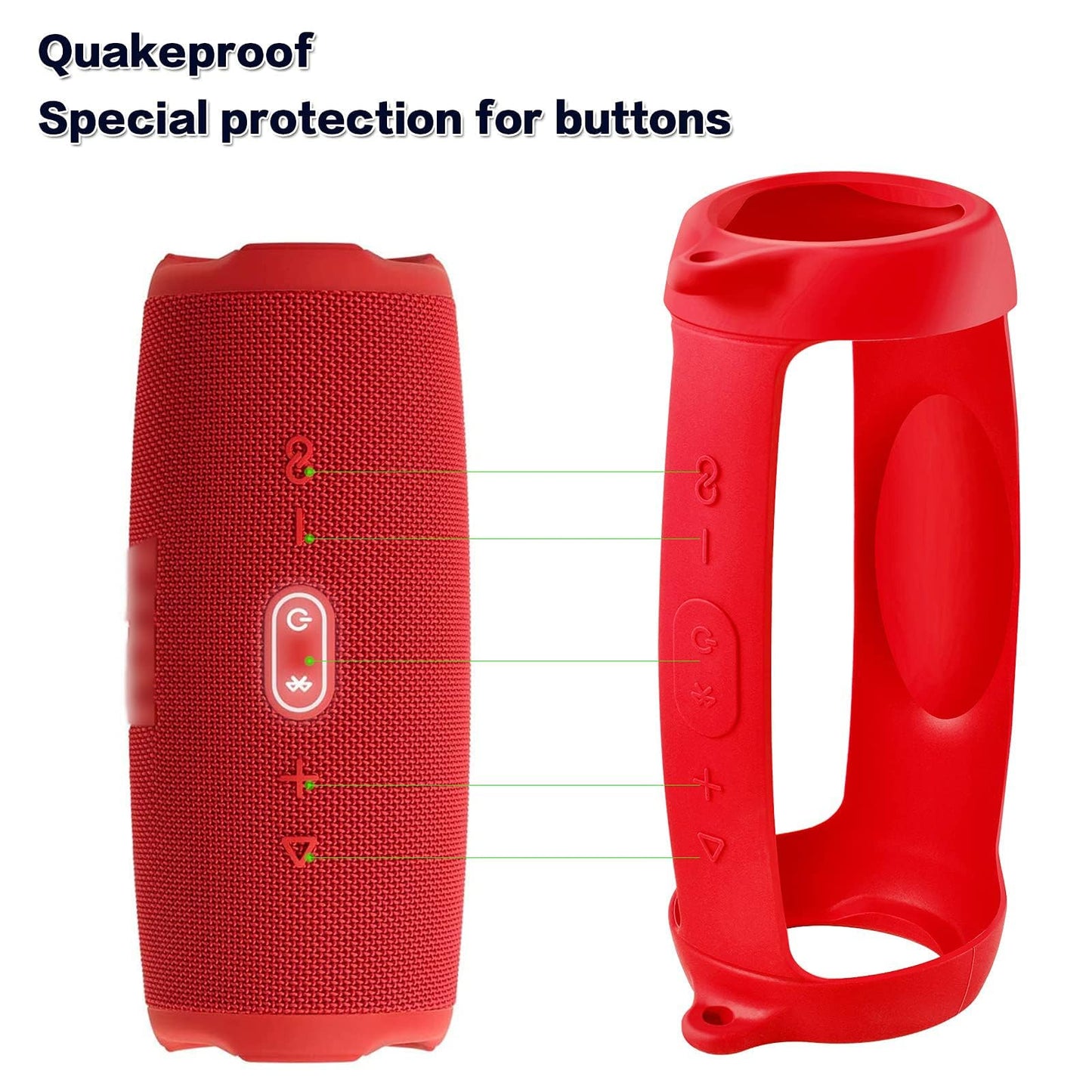 Silicone Case Cover for JBL Charge 5 Portable Bluetooth Speaker (Speaker not Included)