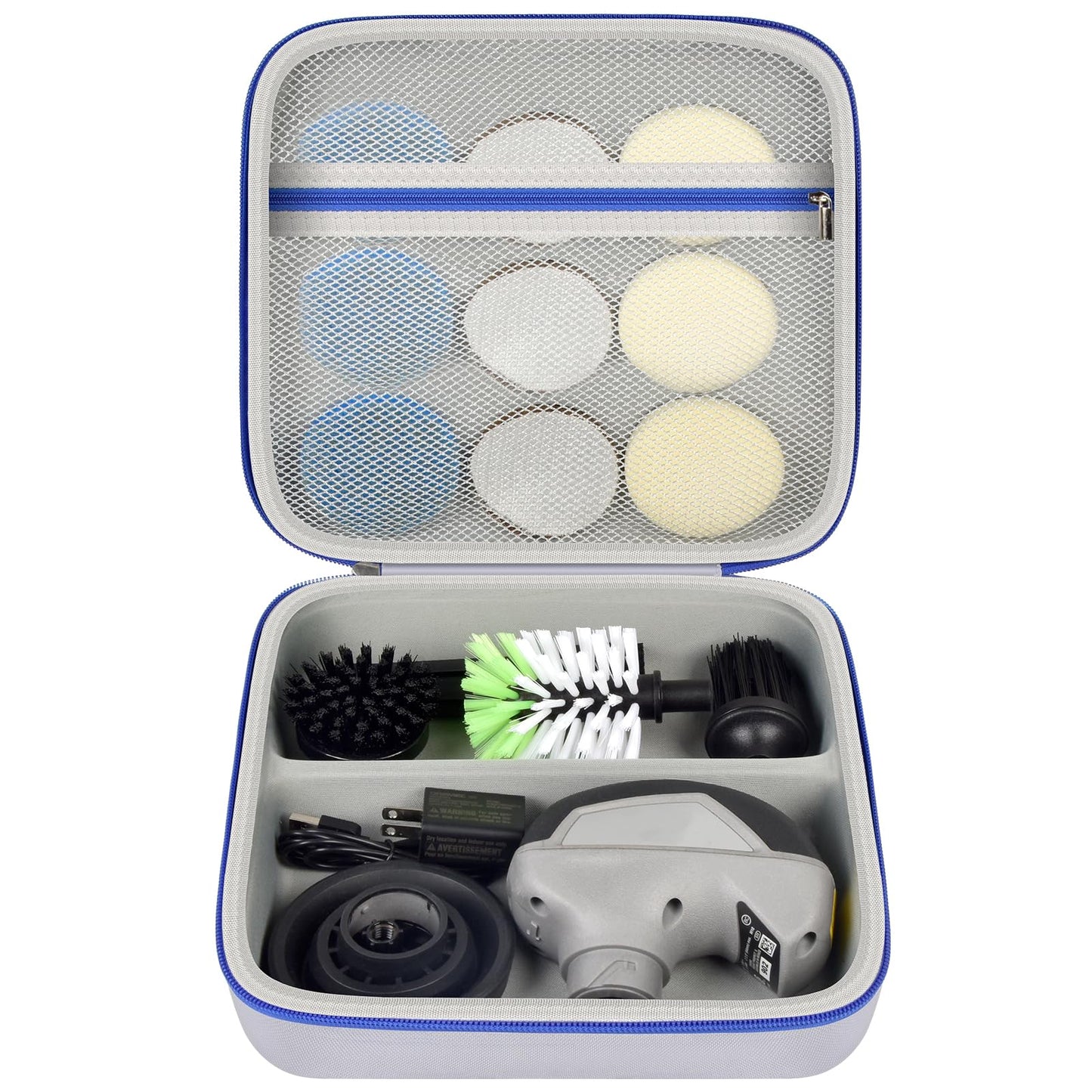 Case for Dremel Versa Power Scrubber Kit Cleaning Tool PC10-07/ PC360-5 Grout Brush, Bathroom Shower Scrub Kitchen & Bathtub Cleaner Holder for More Kinds Spin Scrubbers, Sponge Pads Tool Case(Box Only)