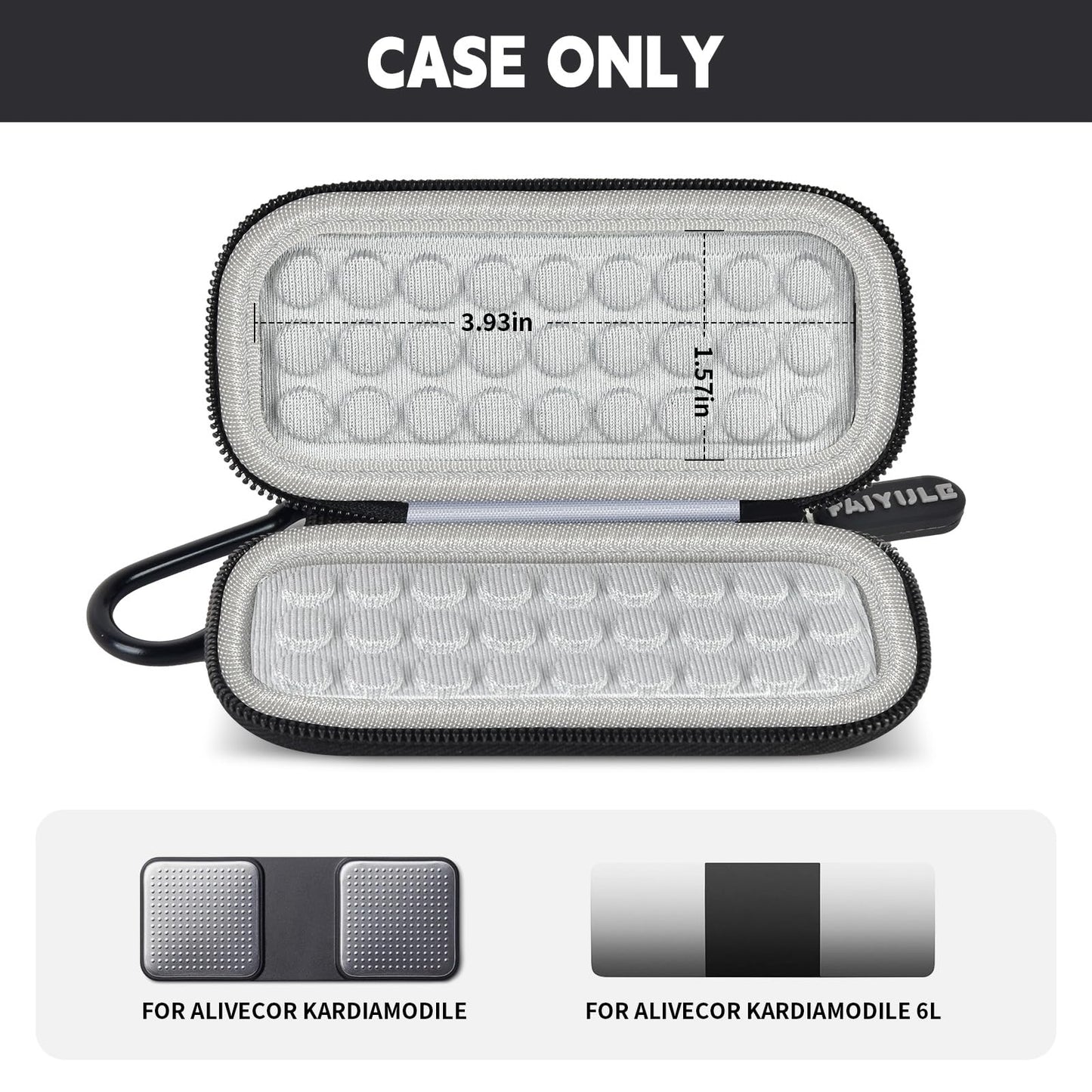 PAIYULE Case for KardiaMobile 6L for EKG Monitor, Compact Holder Also Fits for Sec Portable Heart Rate Monitor, Cardiac Heart Detector (Box Only)