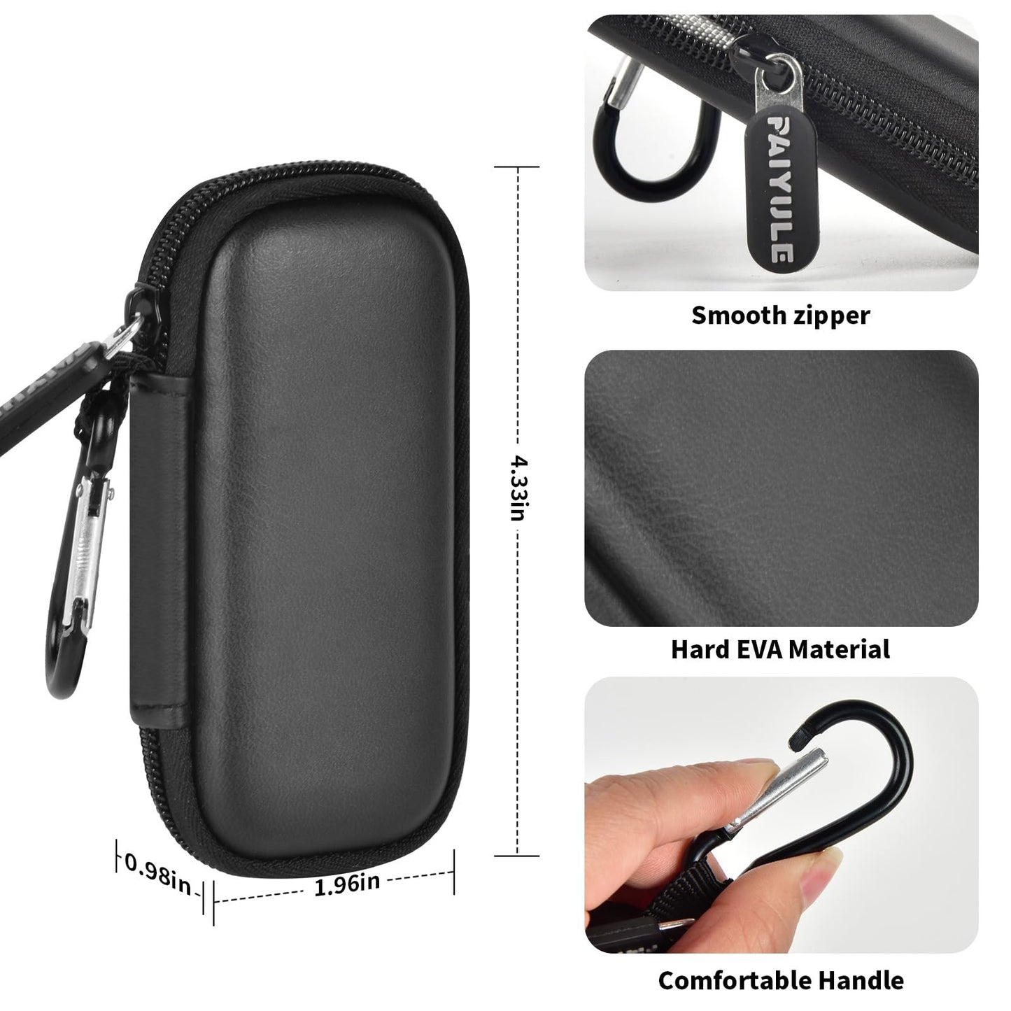 PAIYULE Case for KardiaMobile 6L for EKG Monitor, Compact Holder Also Fits for Sec Portable Heart Rate Monitor, Cardiac Heart Detector (Box Only)