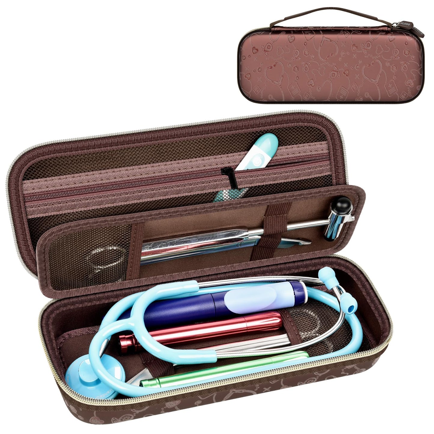 PAIYULE Stethoscope Case for 3M Littmann Classic III Monitoring/Lightweight II S.E/MDF Acoustica/Cardiology IV Diagnostic Stethoscopes, with Storage Divider for Doctor Nurse Accessories-Pink(Box Only)