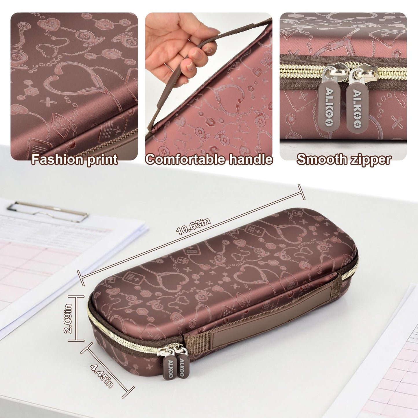 PAIYULE Stethoscope Case for 3M Littmann Classic III Monitoring/Lightweight II S.E/MDF Acoustica/Cardiology IV Diagnostic Stethoscopes, with Storage Divider for Doctor Nurse Accessories-Pink(Box Only)