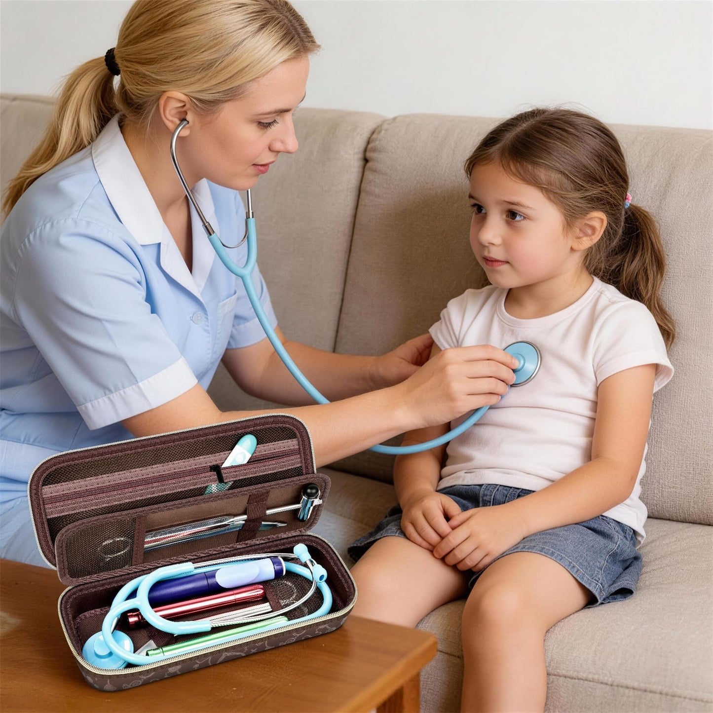 PAIYULE Stethoscope Case for 3M Littmann Classic III Monitoring/Lightweight II S.E/MDF Acoustica/Cardiology IV Diagnostic Stethoscopes, with Storage Divider for Doctor Nurse Accessories-Pink(Box Only)
