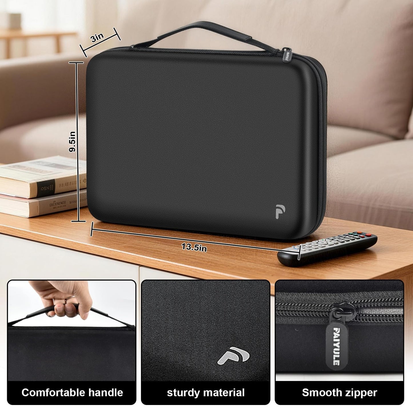 PAIYULE Battery Organizer Storage Box with Tester, Shockproof EVA 220+ AA AAA C D 9V Capacity Emergency Power Solution, Unique 8 D-Cell Home Kitchen Garage Organization
