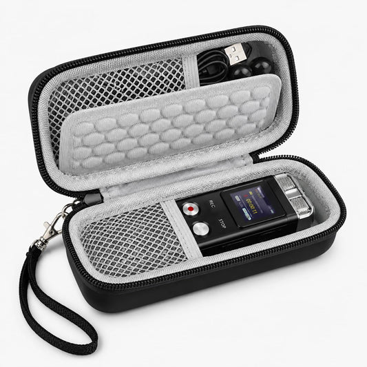 PAIYULE Case Compatible with 136G 128GB Digital Voice Recorder for Aiworth/for Sony ICD-PX370/ 470/560 for EVIDA/for Aomago Activated Recorder Fits for MP3 Player, Earbuds, USB Cable (Box Only)