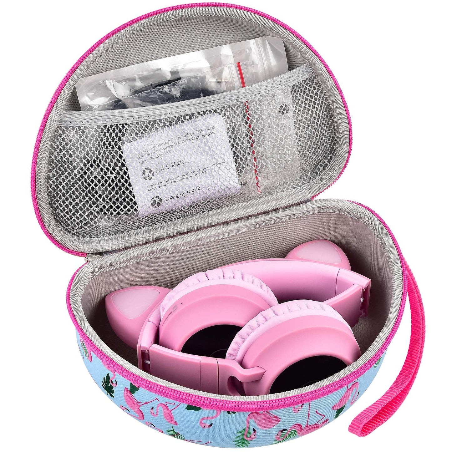 PAIYULE Headphone Case for Riwbox CT-7 Pink/for iClever for ONITOO for TCJJ Cat Ear Wireless Bluetooth for Picun/for FosPower Over-Ear Headphones Headset for Kids-Box Only