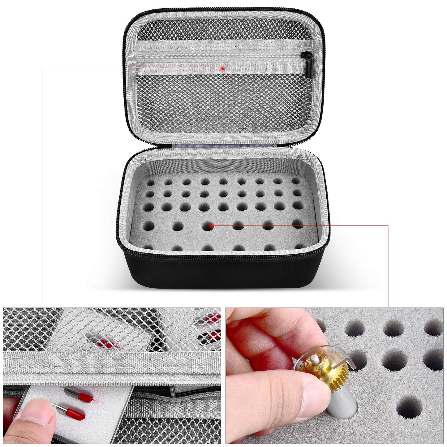 PAIYULE Organizer Case Compatible for Cricut Maker Blades QuickSwap Engraving Tip Bonded-Fabric Blade Housing for Cricut Mint Explore Air Machine for Maker 3 Tools Accessories Box Holder（Bag Only