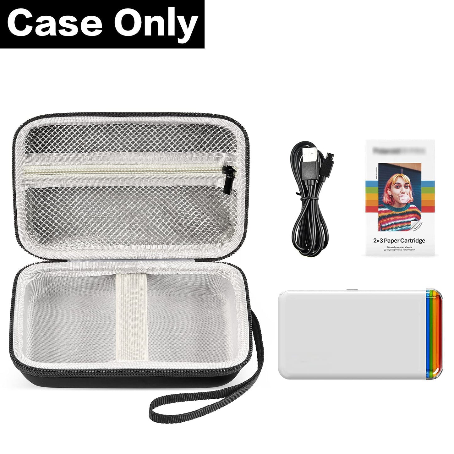 PAIYULE Case Compatible with Polaroid Hi-Print/ 2nd Generation Bluetooth Connected 2x3 Pocket Photo Printer, Travel Bag Picture Printer Organizer Holder for Paper Cartridges and Accessories(Box Only)