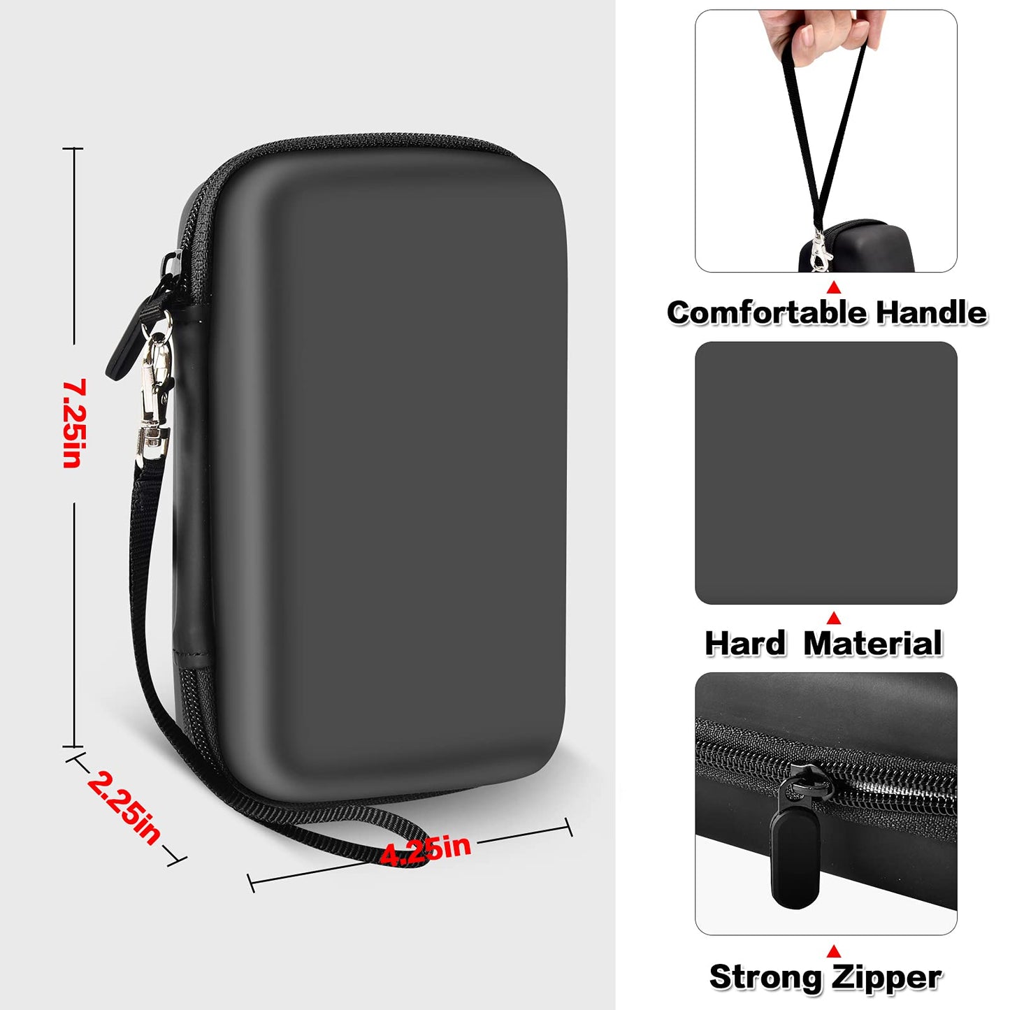PAIYULE Case Compatible with Polaroid Hi-Print/ 2nd Generation Bluetooth Connected 2x3 Pocket Photo Printer, Travel Bag Picture Printer Organizer Holder for Paper Cartridges and Accessories(Box Only)