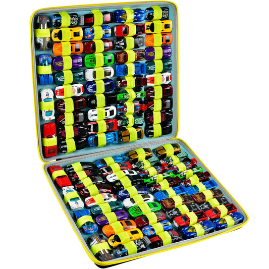 PAIYULE Toys Case for Hot Wheels Cars, Organizer for Matchbox Cars. Trucks&Cars Display Container for Instant Collection Holds 88 Count Mini Vehicles, Box Only