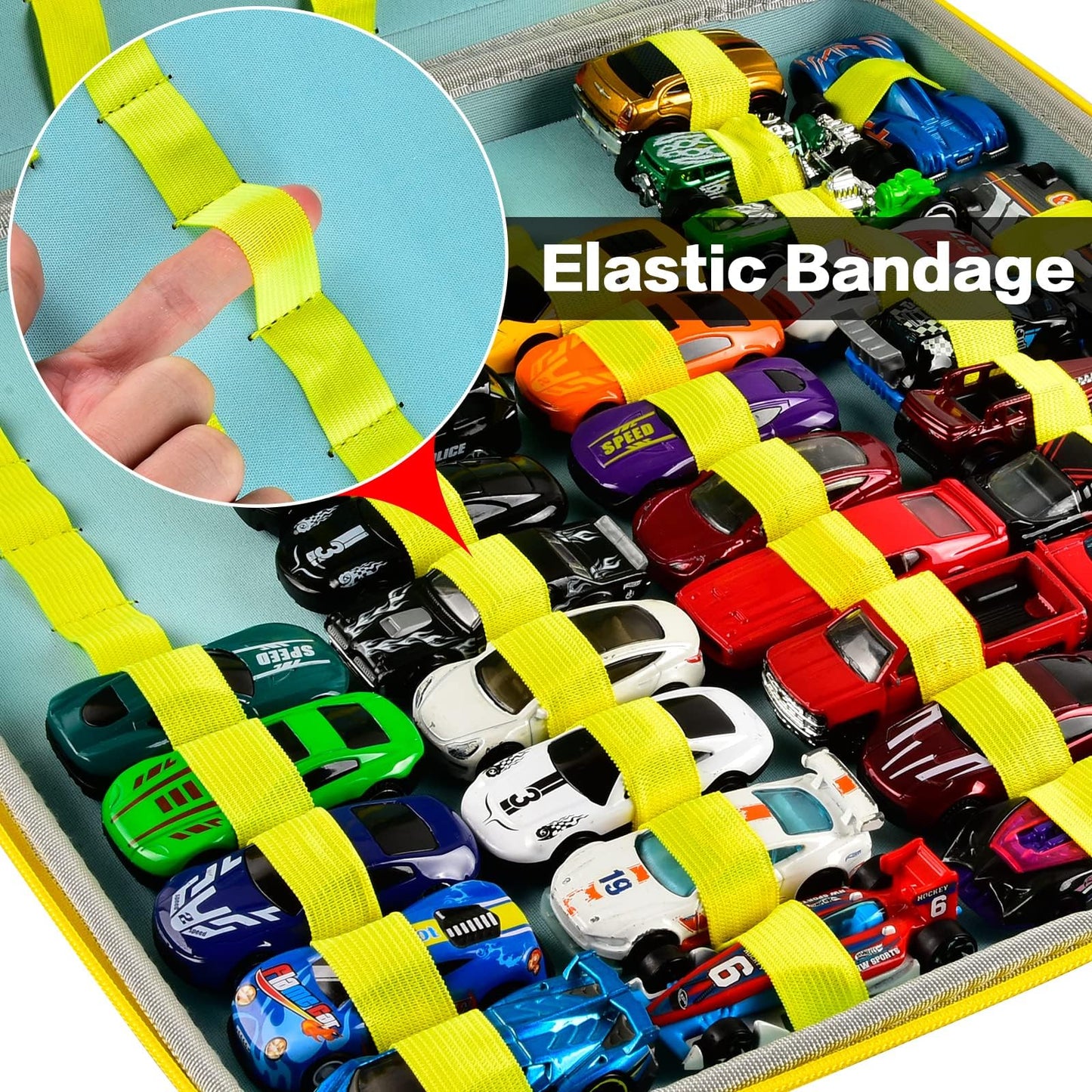 PAIYULE Toys Case for Hot Wheels Cars, Organizer for Matchbox Cars. Trucks&Cars Display Container for Instant Collection Holds 88 Count Mini Vehicles, Box Only