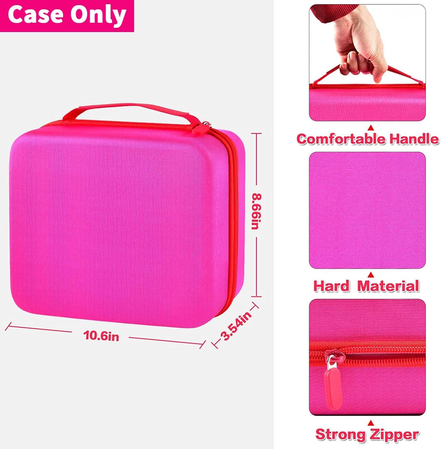 PAIYULE Case for Tonies Figures Audio Play Character, Figurine Storage Carrying Holder for TonieBox Characters for Kids, Toy Organizer Box-Bag Only, Red
