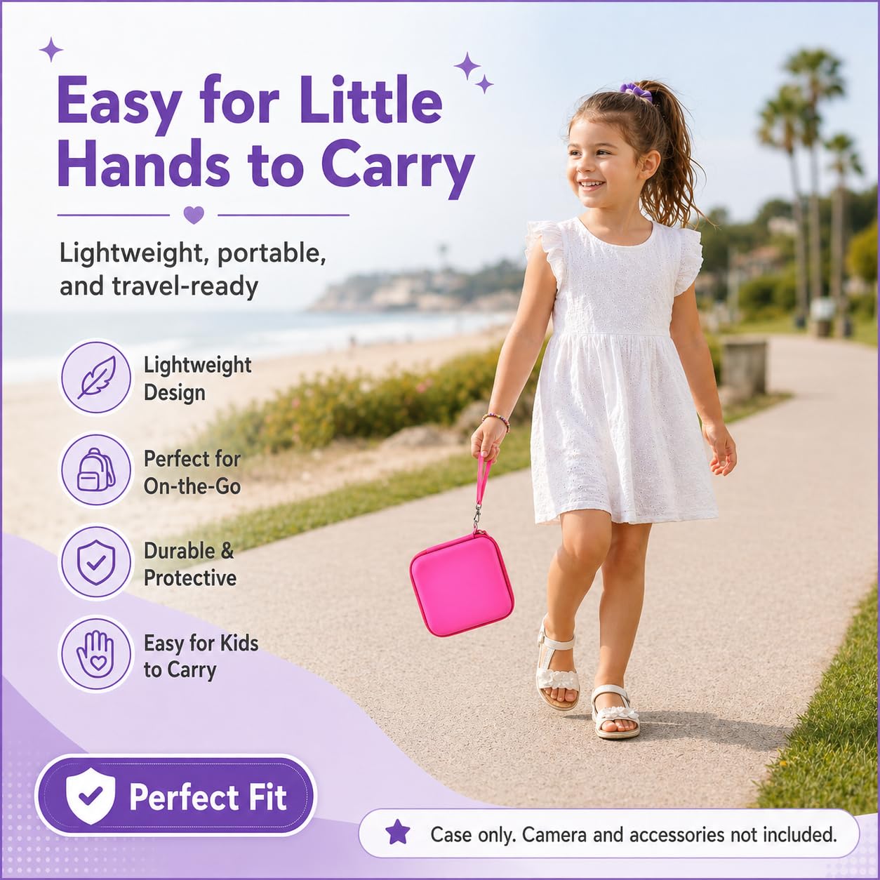 PAIYULE Kids Instant Print Camera Case Compatible with ESOXOFFORE for Dylanto for DUDUDRAGON for GKTZ for ETIKEZ for Dafotil for Careenoah Digital Video Prints Paper Bag (Box Only) Purple