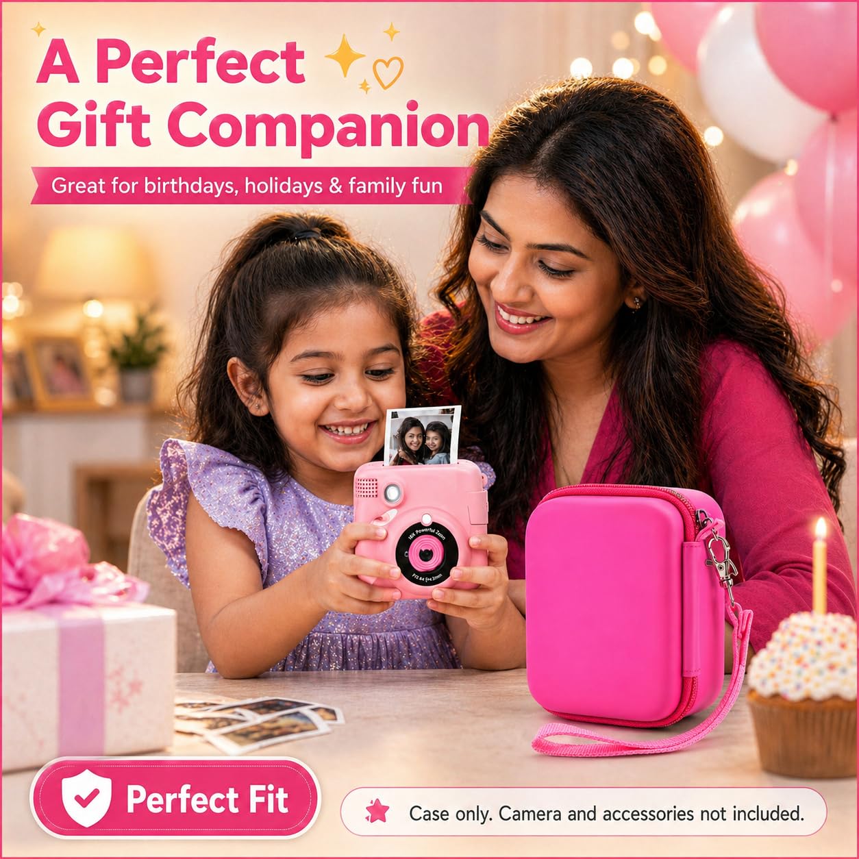 PAIYULE Kids Instant Print Camera Case Compatible with ESOXOFFORE for Dylanto for DUDUDRAGON for GKTZ for ETIKEZ for Dafotil for Careenoah Digital Video Prints Paper Bag (Box Only) Purple