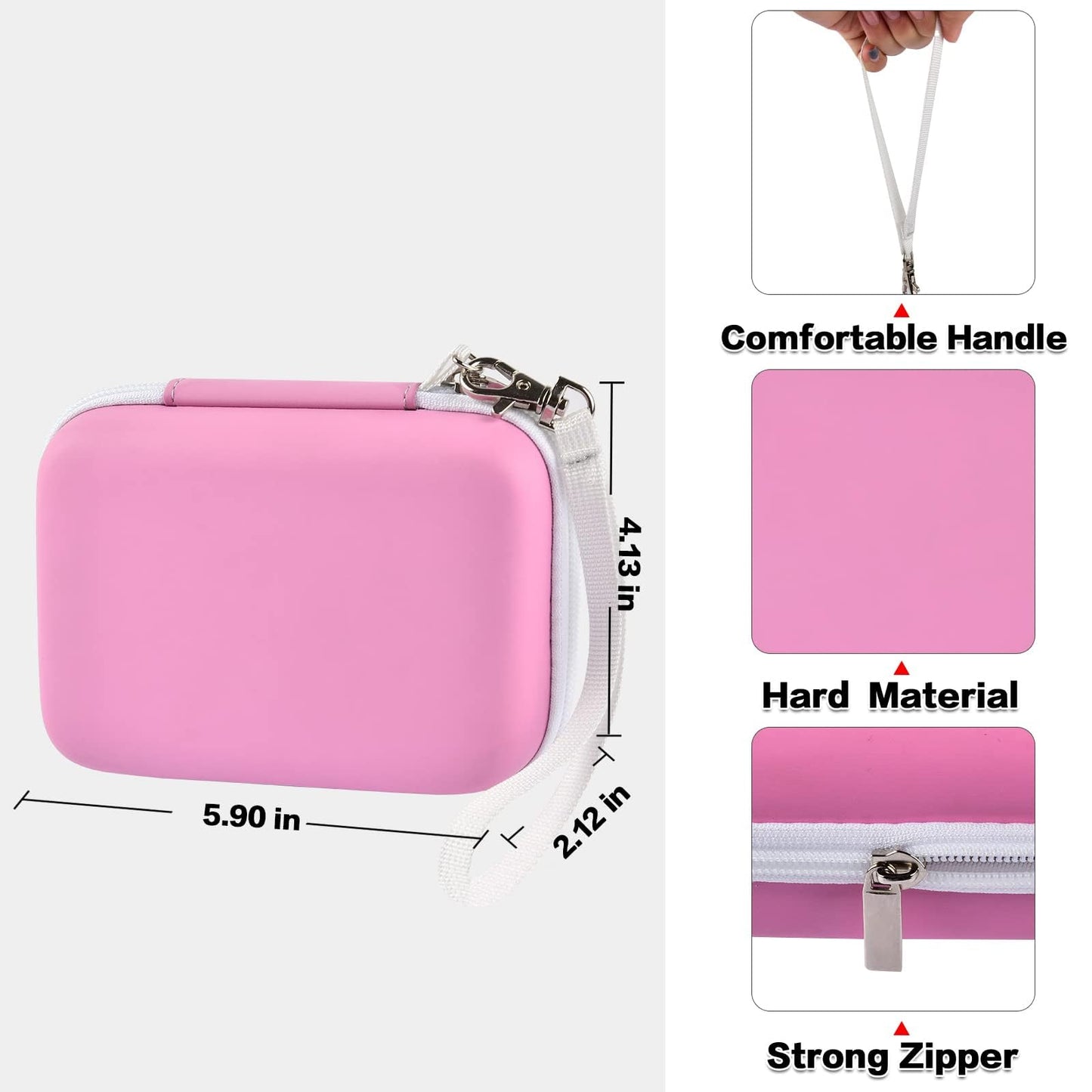 PAIYULE Hard Carrying Case for Phomemo D30 D35 Label Maker, Label Printer Case for Nelko P21, for NIIMBOT D110 D11, for Marklife P11 P12, for SUPVAN E10, Protective EVA Storage Bag with Mesh Pocket