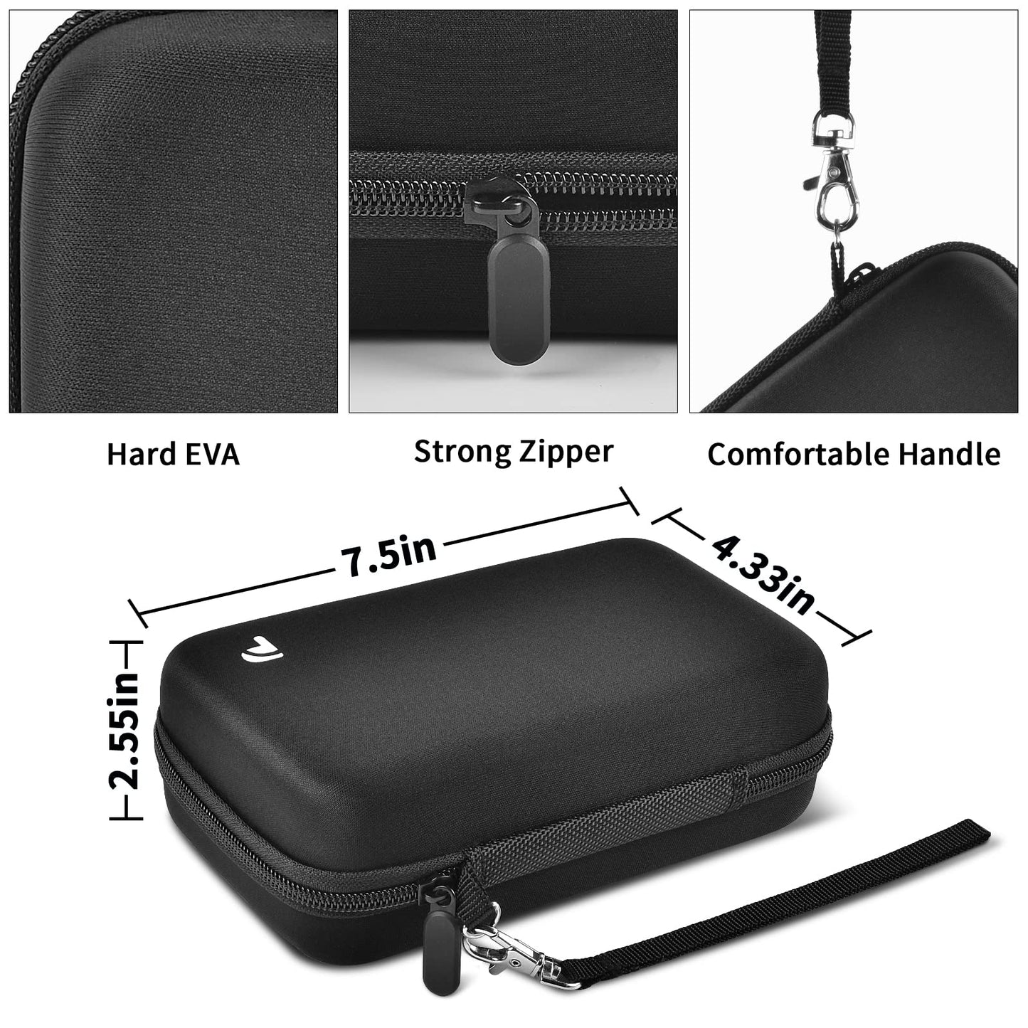 PAIYULE Travel Case Compatible with Gillette Heated Razor for Men, Starter Shave Kit Storage Holder for Blade Refills, Clipper Guards, Charging Dock and Accessories-Black(Box Only)