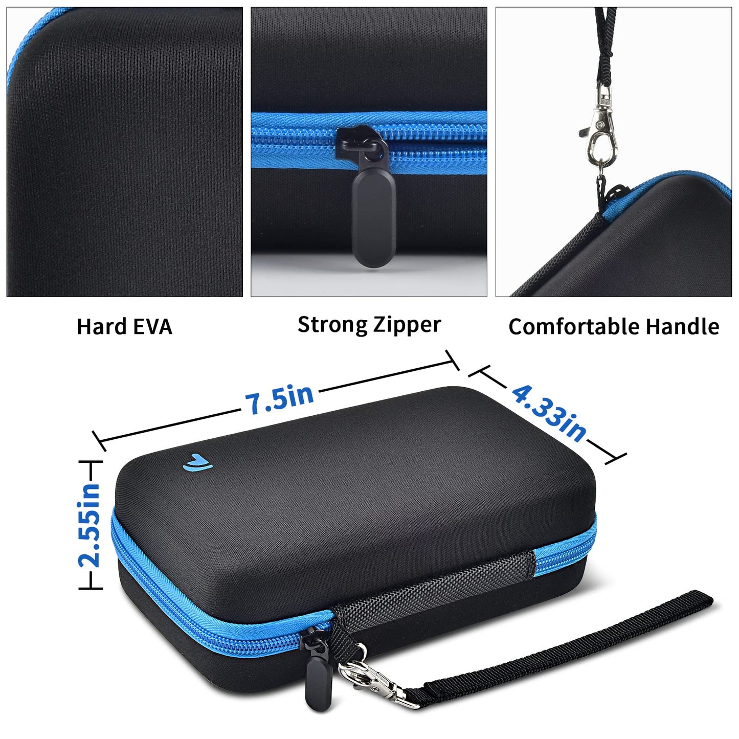 PAIYULE Travel Case Compatible with Gillette Heated Razor for Men, Starter Shave Kit Storage Holder for Blade Refills, Clipper Guards, Charging Dock and Accessories-Black(Box Only)