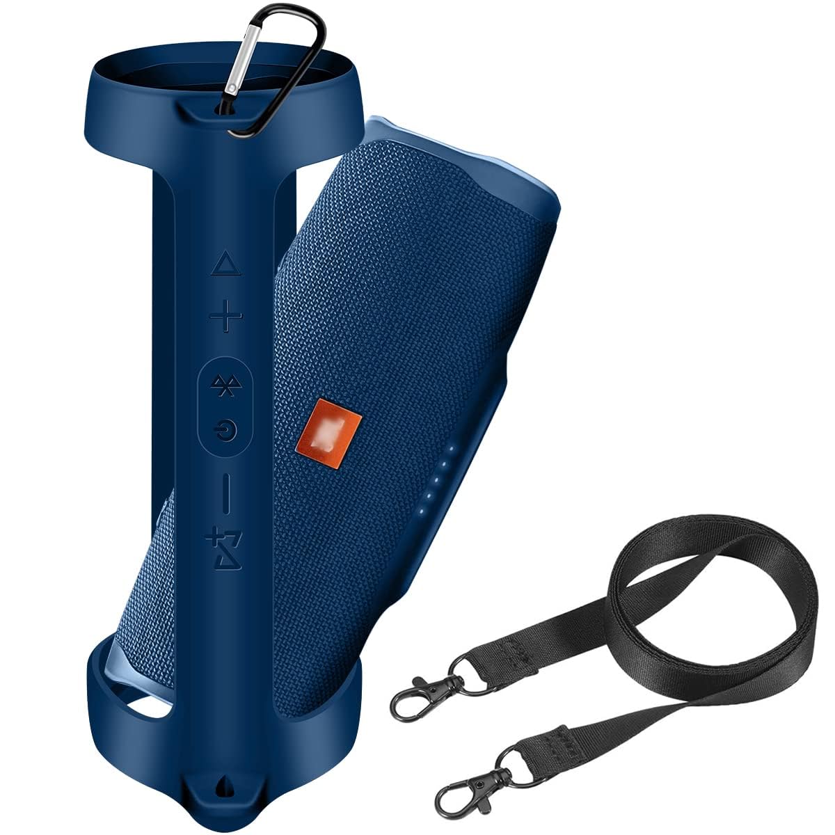 PAIYULE Silicone Case Cover for Charge 4 Portable Waterproof Wireless Bluetooth Speaker, Travel Gel Soft Skin,Waterproof Rubber Carrying Pouch with Strap (Blue)