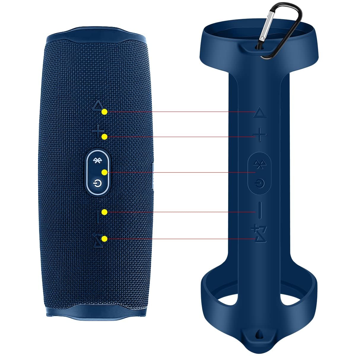 PAIYULE Silicone Case Cover for Charge 4 Portable Waterproof Wireless Bluetooth Speaker, Travel Gel Soft Skin,Waterproof Rubber Carrying Pouch with Strap (Blue)
