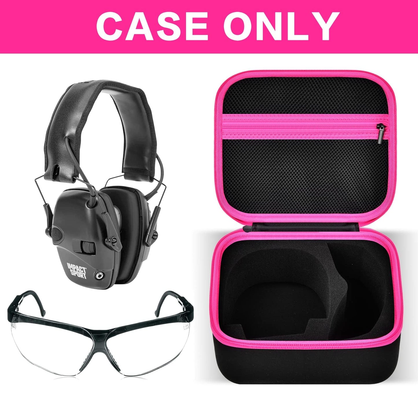 PAIYULE Case for Walker's Razor Slim Electronic Earmuffs/for Howard Leight Shooting Hunting Hearing Ear Protection