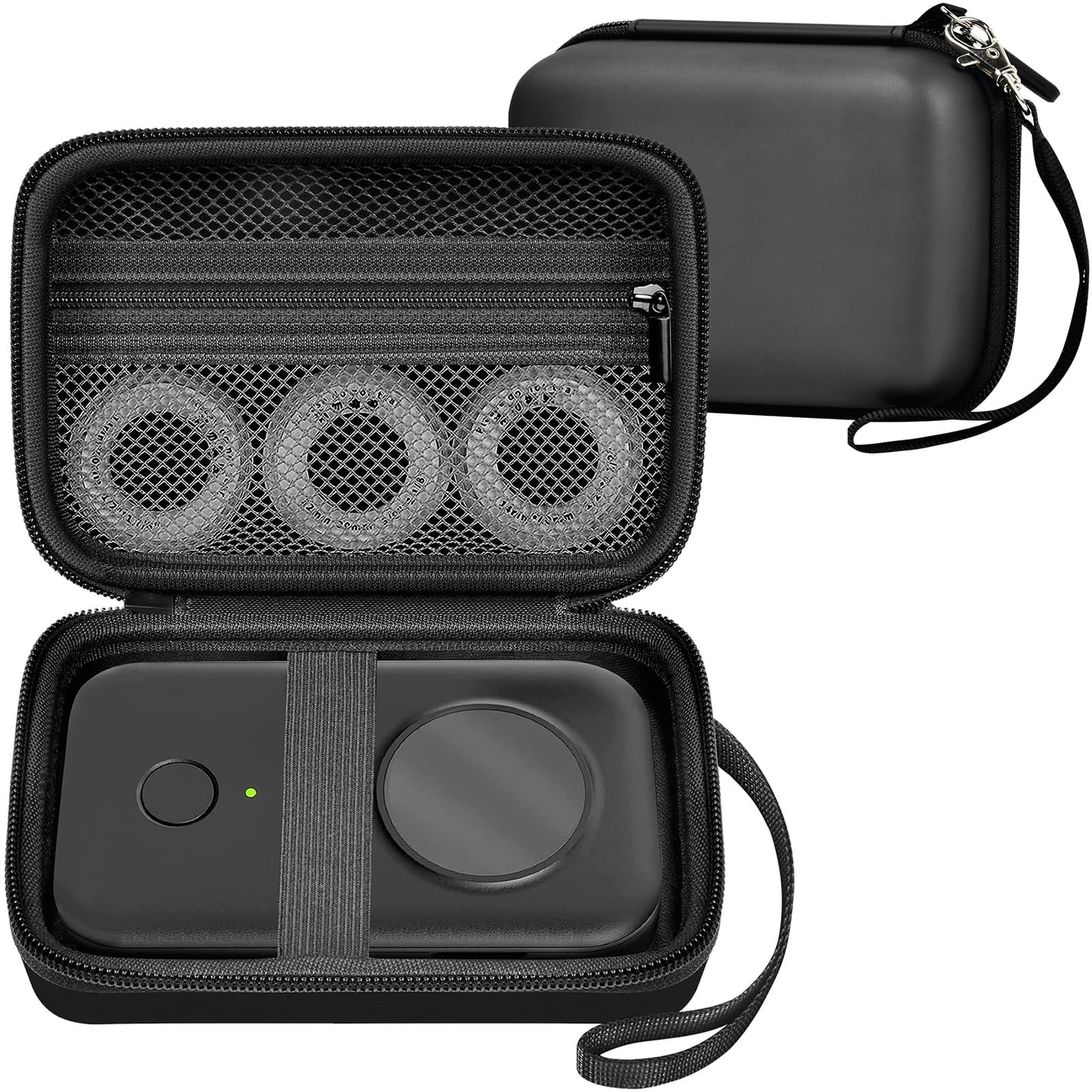 PAIYULE Hard Carrying Case for Phomemo D30 D35 Label Maker, Label Printer Case for Nelko P21, for NIIMBOT D110 D11, for Marklife P11 P12, for SUPVAN E10, Protective EVA Storage Bag with Mesh Pocket