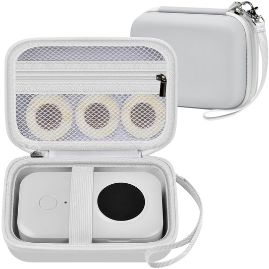PAIYULE Hard Carrying Case for Phomemo D30 D35 Label Maker, Label Printer Case for Nelko P21, for NIIMBOT D110 D11, for Marklife P11 P12, for SUPVAN E10, Protective EVA Storage Bag with Mesh Pocket
