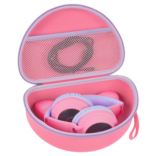 PAIYULE Headphone Case for Riwbox CT-7 Pink/for iClever for ONITOO for TCJJ Cat Ear Wireless Bluetooth for Picun/for FosPower Over-Ear Headphones Headset for Kids-Box Only