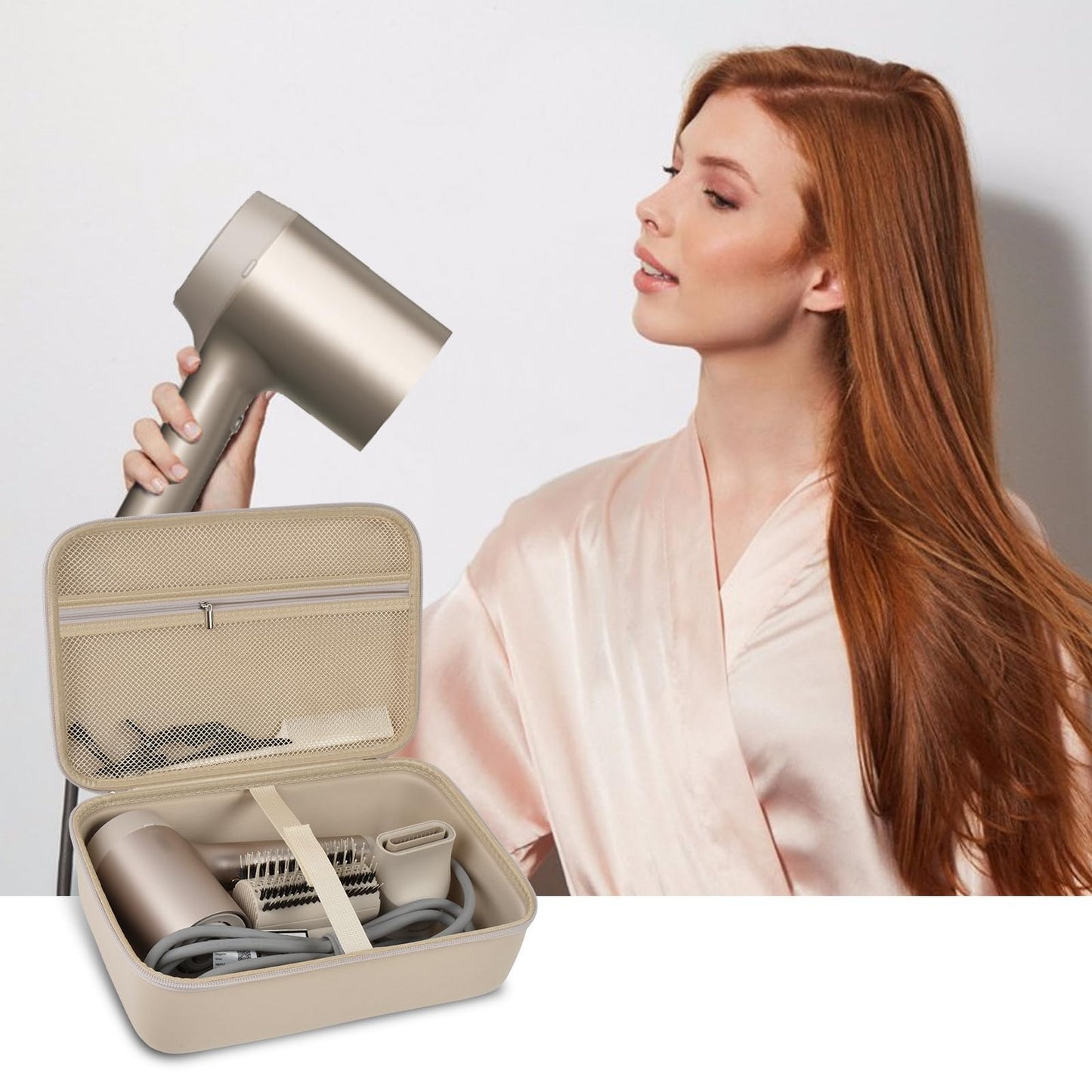 PAIYULE Hair Dryer Case for Shark HD331/332 & HD542/543PL & HD731 High-Velocity Hair Dryer System, Blow Dryers Bag for Shark/Dyson Flexstyle Styler and Attachments, Stone-Box Only