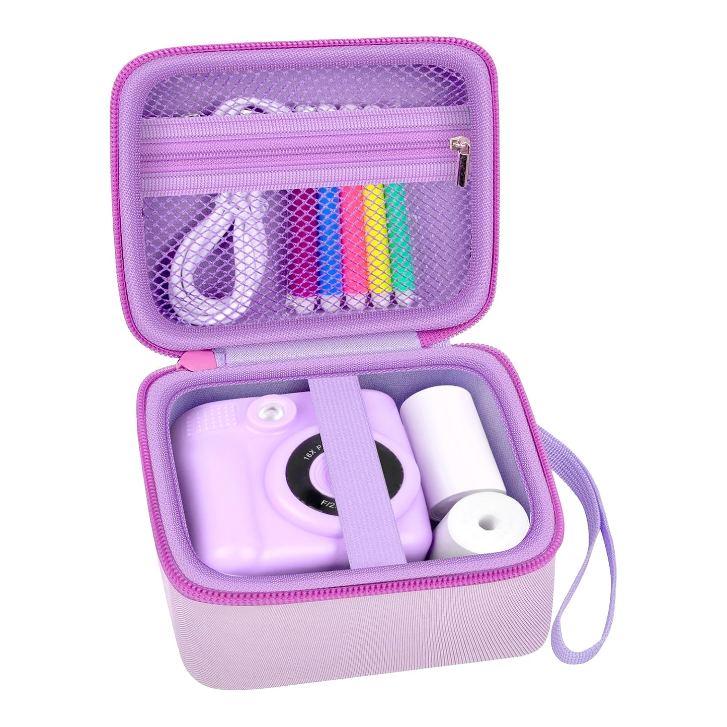 PAIYULE Kids Instant Print Camera Case Compatible with ESOXOFFORE for Dylanto for DUDUDRAGON for GKTZ for ETIKEZ for Dafotil for Careenoah Digital Video Prints Paper Bag (Box Only) Purple