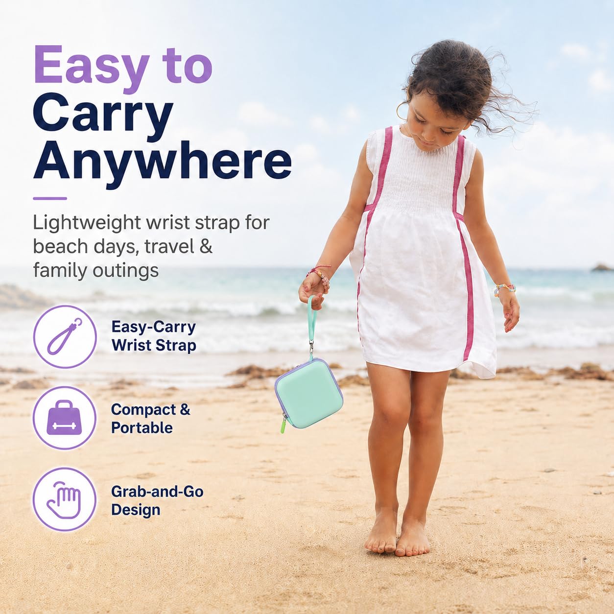 PAIYULE Kids Instant Print Camera Case Compatible with ESOXOFFORE for Dylanto for DUDUDRAGON for GKTZ for ETIKEZ for Dafotil for Careenoah Digital Video Prints Paper Bag (Box Only) Purple