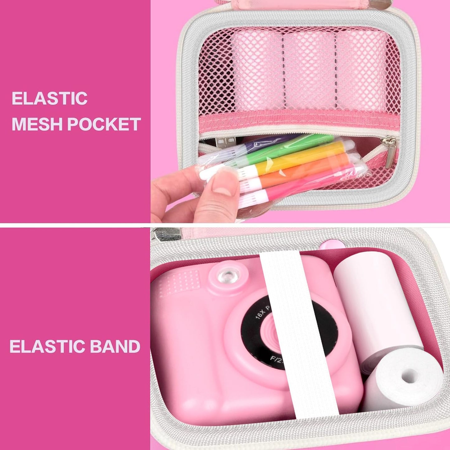 PAIYULE Kids Instant Print Camera Case Compatible with ESOXOFFORE for Dylanto for DUDUDRAGON for GKTZ for ETIKEZ for Dafotil for Careenoah Digital Video Prints Paper Bag (Box Only) Purple