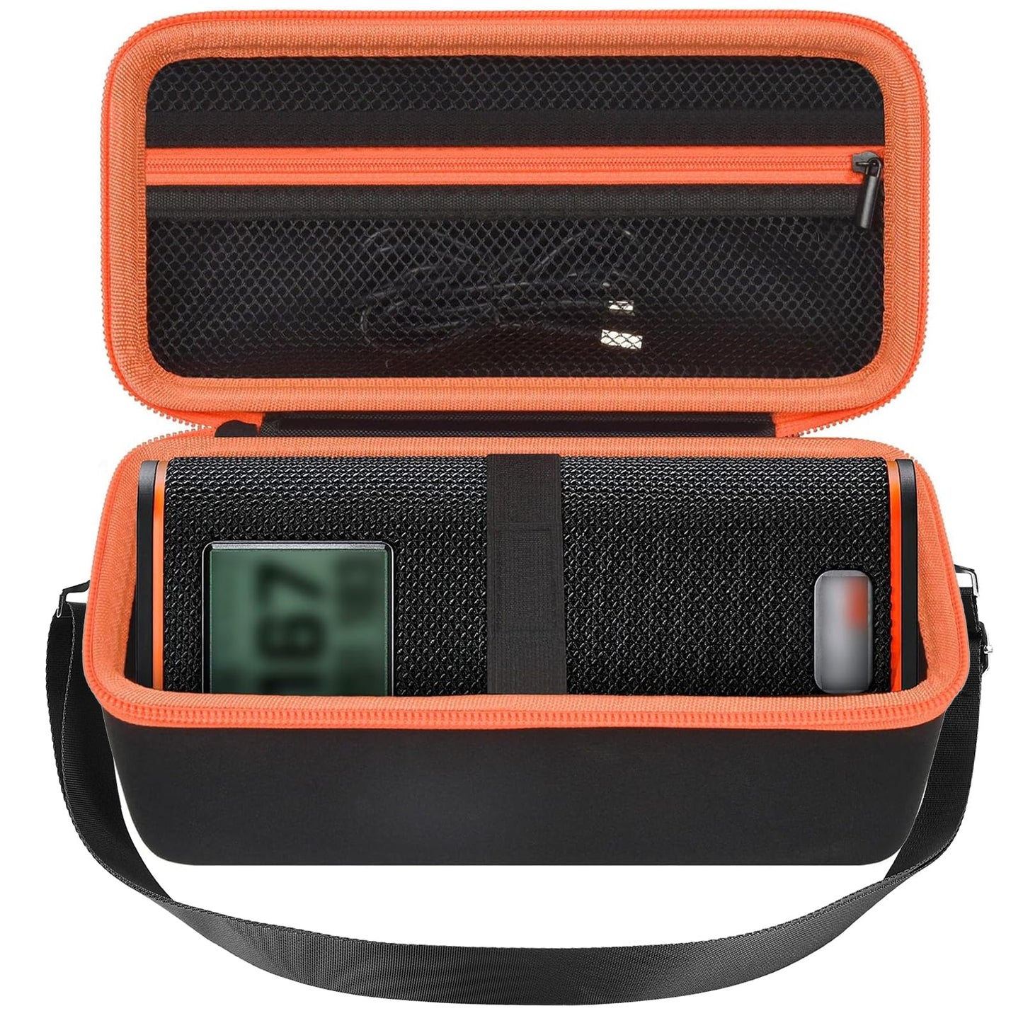 PAIYULE Hard Carrying Case for Bushnell for Wingman View Golf GPS Bluetooth Speaker, Magnetic Mount Travel Organizer for Golf Cart, Fits Charging Cable, Wireless Remote, Golf Towel (Bag Only)