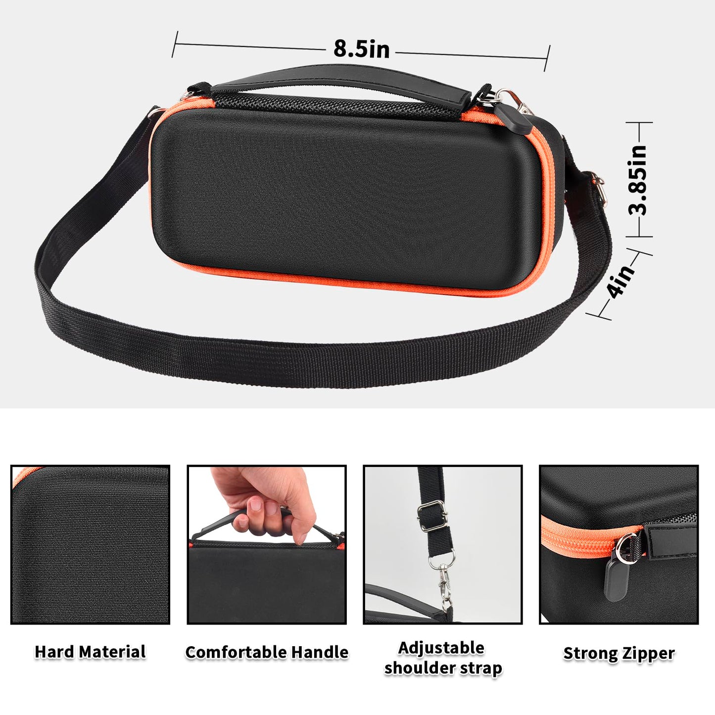 PAIYULE Hard Carrying Case for Bushnell for Wingman View Golf GPS Bluetooth Speaker, Magnetic Mount Travel Organizer for Golf Cart, Fits Charging Cable, Wireless Remote, Golf Towel (Bag Only)