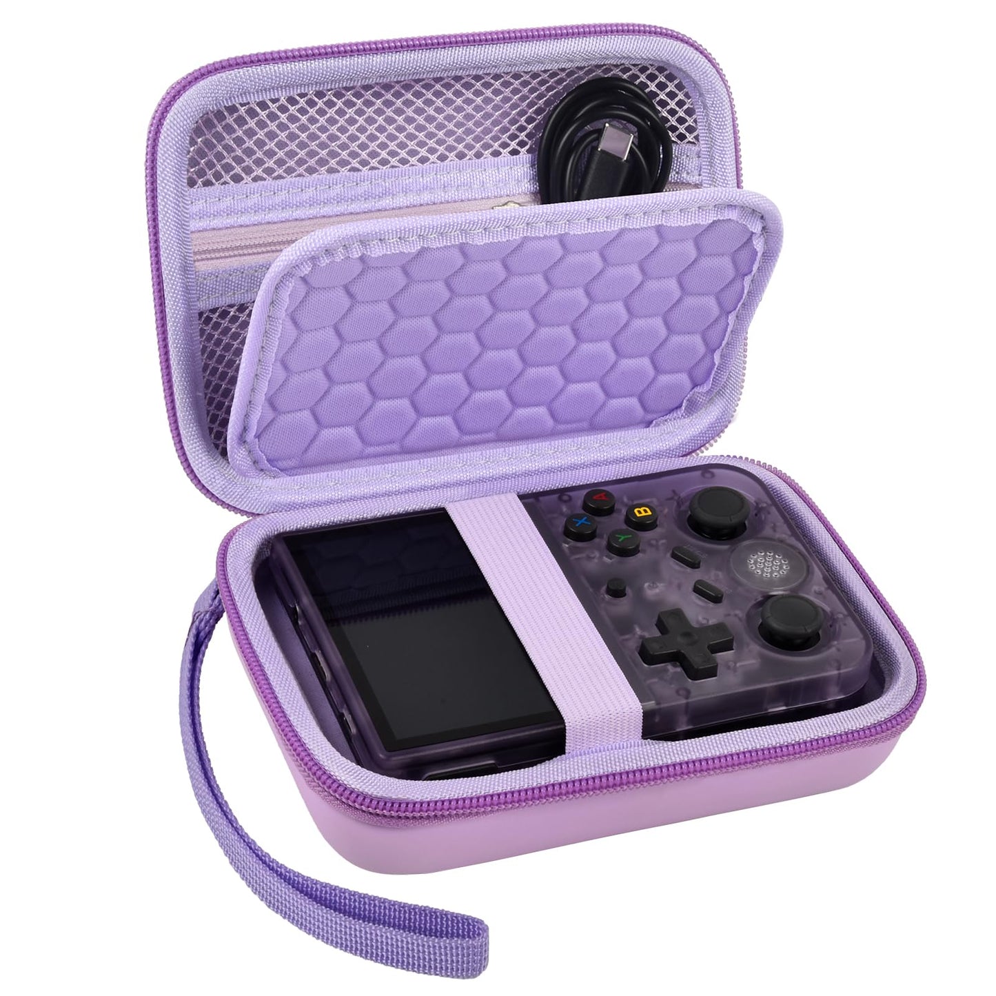 PAIYULE Travel Case for R36S/ RG353V/ RG353VS/ Game Boy Retro Handheld Game Console, Handheld Emulator Storage Holder Organizer, Android Game Console Carrying Bag (Box Only)