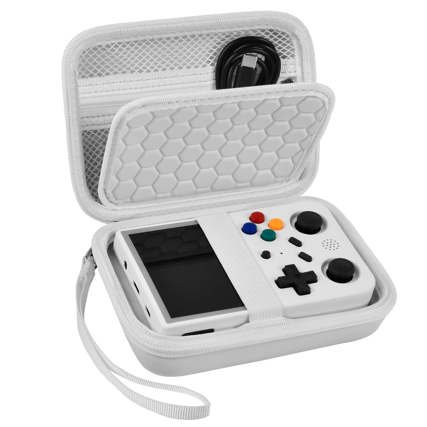 PAIYULE Travel Case for R36S/ RG353V/ RG353VS/ Game Boy Retro Handheld Game Console, Handheld Emulator Storage Holder Organizer, Android Game Console Carrying Bag (Box Only)