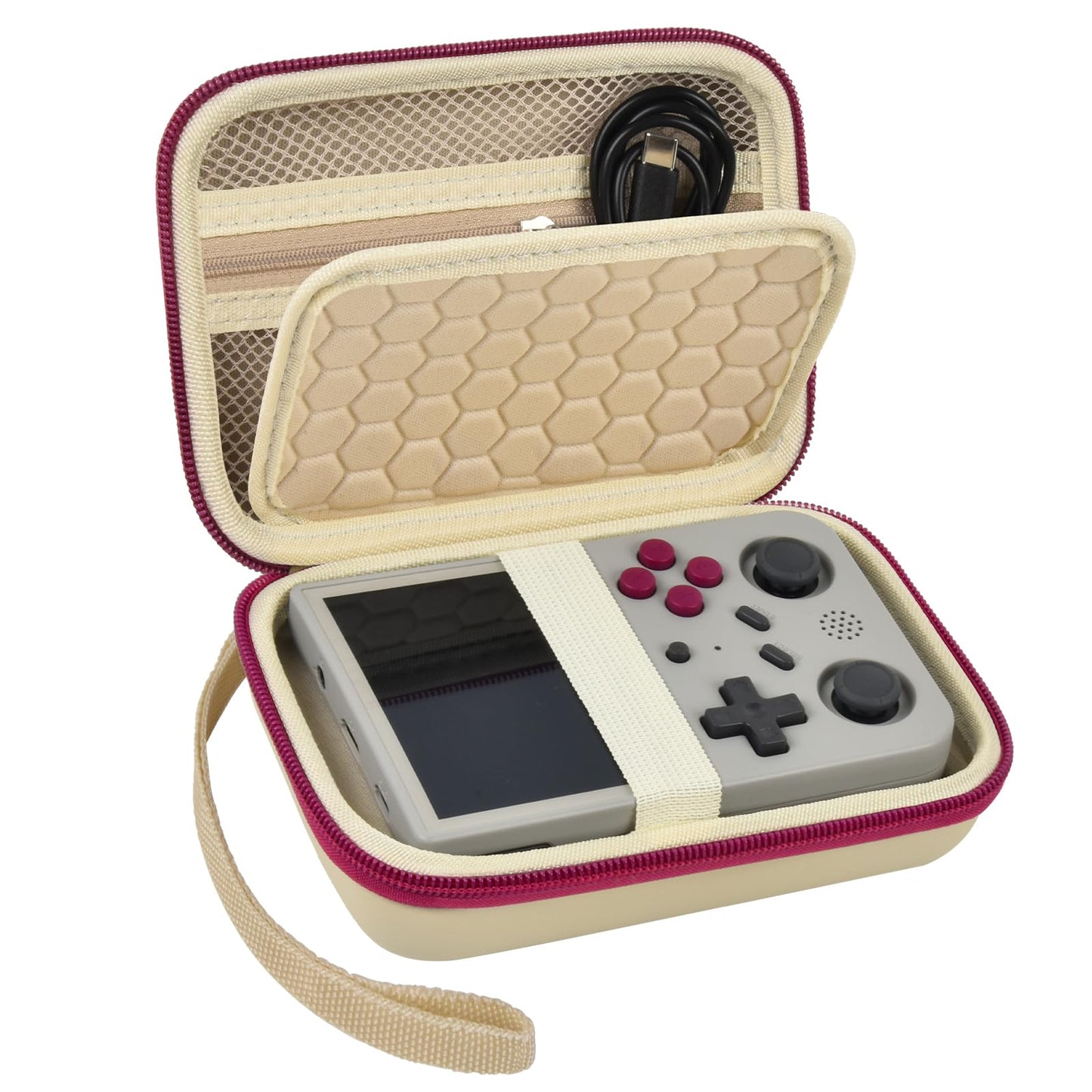 PAIYULE Travel Case for R36S/ RG353V/ RG353VS/ Game Boy Retro Handheld Game Console, Handheld Emulator Storage Holder Organizer, Android Game Console Carrying Bag (Box Only)