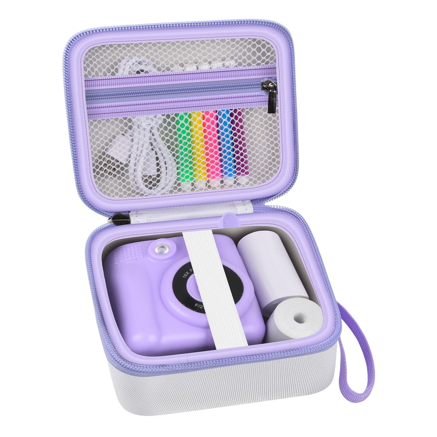PAIYULE Kids Instant Print Camera Case Compatible with ESOXOFFORE for Dylanto for DUDUDRAGON for GKTZ for ETIKEZ for Dafotil for Careenoah Digital Video Prints Paper Bag (Box Only) Purple